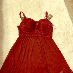 Red lingerie with tags